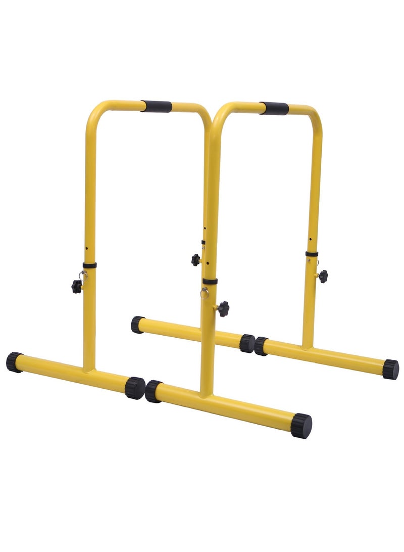 WALALLA Heavy Duty Adjustable Height Portable Multi-Function Dip Stand Fitness Bar With Safety Connector for Home Training Bar Exercise, maximum user weight 200kg - Image 1