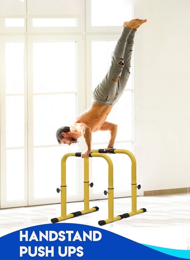 WALALLA Heavy Duty Adjustable Height Portable Multi-Function Dip Stand Fitness Bar With Safety Connector for Home Training Bar Exercise, maximum user weight 200kg - Image 2