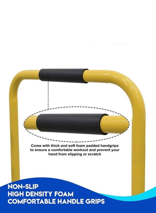 WALALLA Heavy Duty Adjustable Height Portable Multi-Function Dip Stand Fitness Bar With Safety Connector for Home Training Bar Exercise, maximum user weight 200kg - Image 3