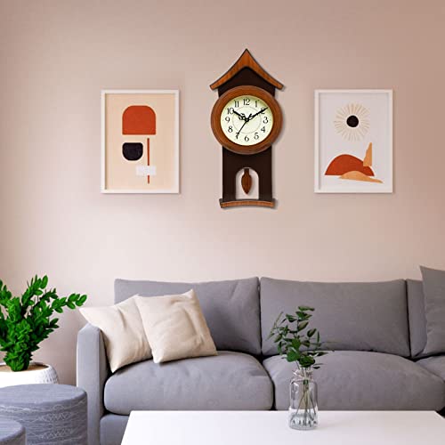 Harbour Analog Latest Stylish New Models Wall Clock with Pendulum for Home Living Room Hall Bedroom (Size Height 40 CM X Width 17.5 CM)- Home Decor Big Size Wall Clock MJ AD 19 MDT 1 - Image 5