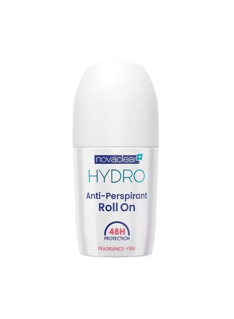 novaclear Hydro Fragrance Free Anti-Perspirant Roll-On 50ml - Image 1
