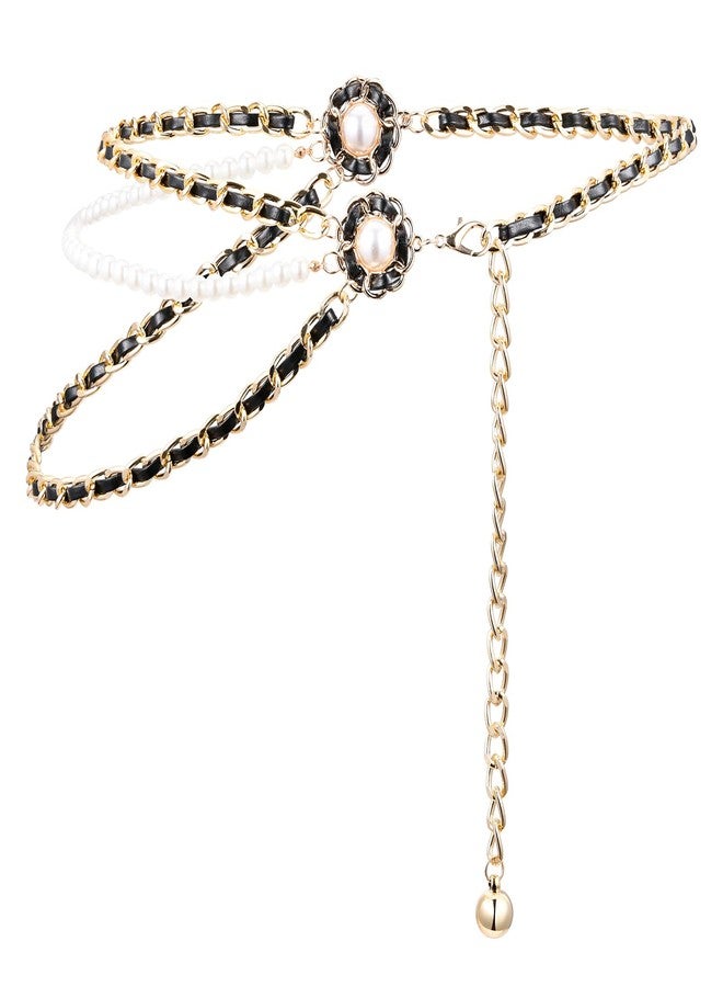 D.Bella Gold Chain Belt Waist Chain Belt Multilayer Body Belly Chain for Dress Layered Belly Body Chain - Image 1