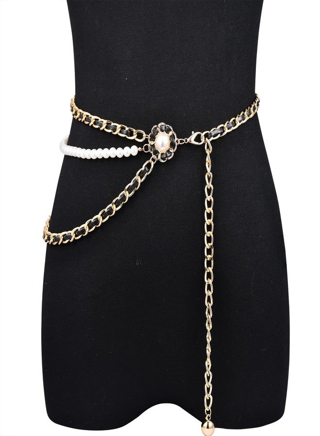 D.Bella Gold Chain Belt Waist Chain Belt Multilayer Body Belly Chain for Dress Layered Belly Body Chain - Image 2