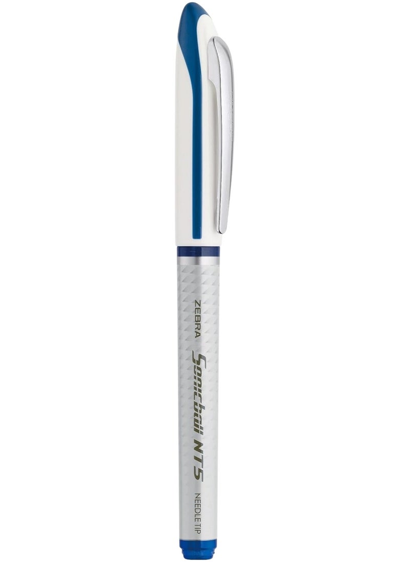 ZEBRA 3 Piece Sonicball NT5 Liquid Ink Pen Blue Smooth Writing Experience  - Image 2