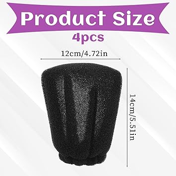 Dimeho 4Pcs Hair Dryer Sock Diffuser Cover Universal Hair Dryer Hot Cap Portable Sponge Blow Dryer Diffuser Cover Curly Hair Mitten Diffuser with Elastic Band for Home Travel Hotel Hairstyling Accessories - Image 2