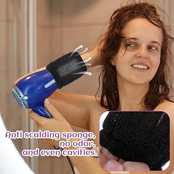 Dimeho 4Pcs Hair Dryer Sock Diffuser Cover Universal Hair Dryer Hot Cap Portable Sponge Blow Dryer Diffuser Cover Curly Hair Mitten Diffuser with Elastic Band for Home Travel Hotel Hairstyling Accessories - Image 5