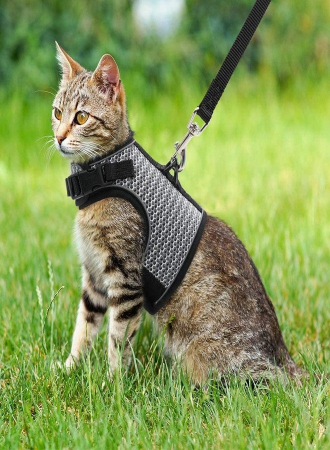 PUPTECK Soft Mesh Cat Vest Harness and Leash Set Puppy Padded Pet Harnesses Escape Proof for Cats Small Dogs - Image 5