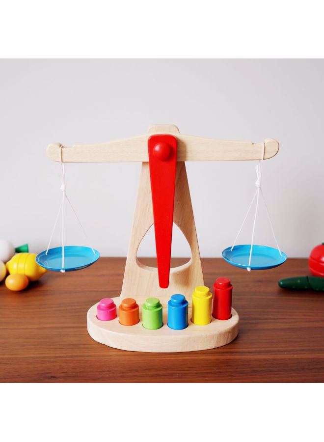 Infant Children Wooden Intelligence Toys Balance Toys Master Balance Game Toys Baby Early Education-Color:Wooden Mother Balance - Image 1