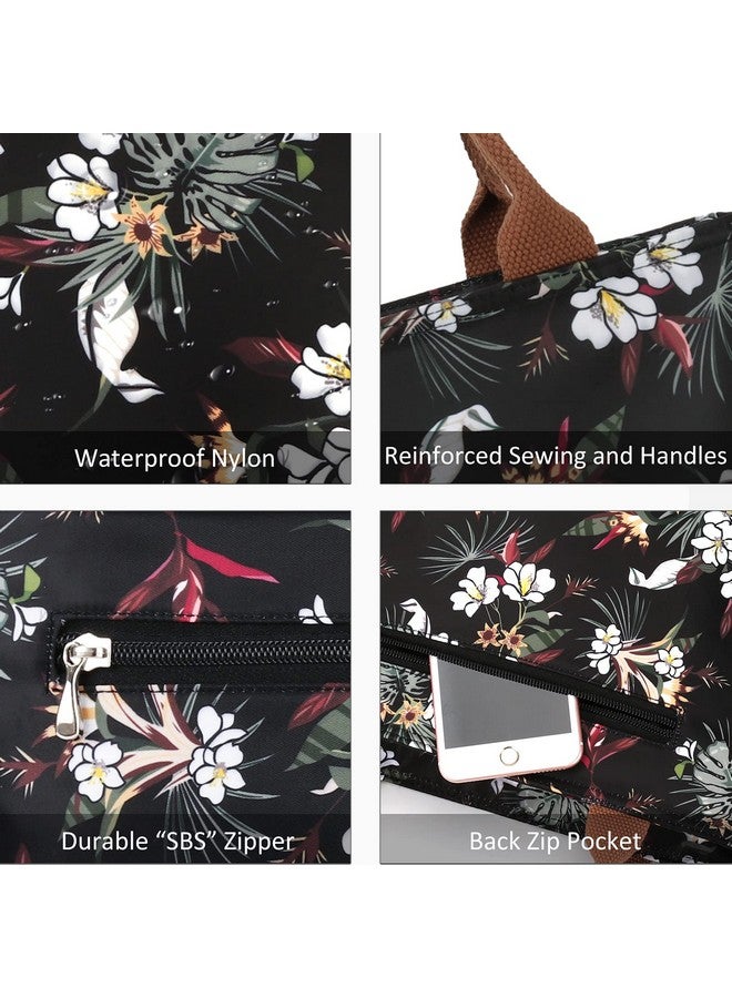 Gloppie Gloppie Insulated Lunch Bag Women Flower Lunch Box Cooler Tote Leakproof Work Meal Prep Purse Womens Lunch Bags Loncheras para mujer 9L White Flower  - Image 5