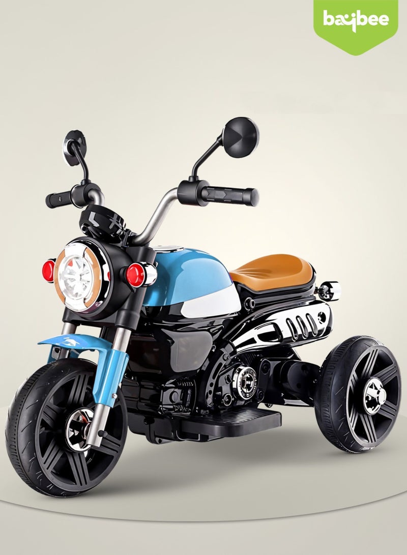Baybee Motorex Electric Bike for Kids | Rechargeable Kids Bike with LED Lights, USB & Music | Big Battery Operated Bikes | Ride on Toy for Kid to Drive 2 Years to 5 Years Boys Girls (Blue) - Image 3
