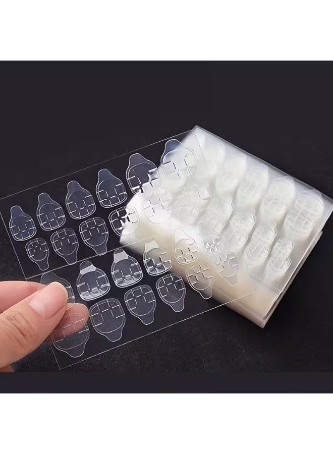 LANGMANNI 240pcs Strong & Easy-Apply Nail Adhesive: Waterproof, Double-Sided Tape for False Tips – Ideal for Salons & Home Use, & Transparent - Image 2