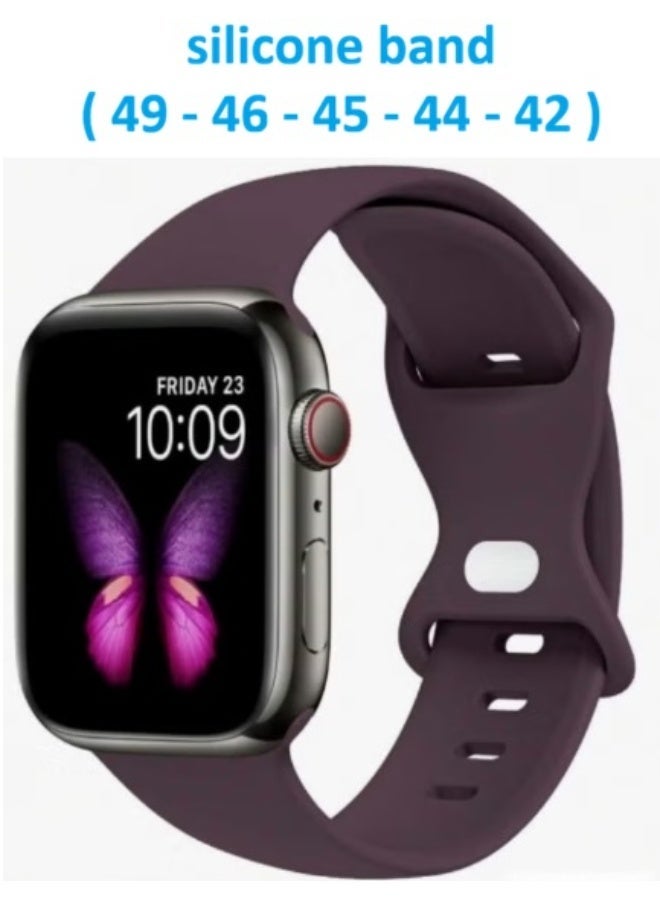 سوار رياضي من السيليكون متوافق مع سوار ساعة أبل بمقاسات 42 مم، 44 مم، 45 مم، 46 مم، 49 مم - نبيتي - Image 1