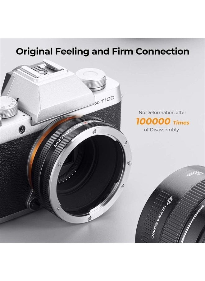 K&F Concept IV PRO EF/EF-S to FX Lens Mount Adapter with Aperture Control Ring, Compatible with Canon EF&EF-S Series Lens and Compatible with Fujifilm Fuji X-Series X FX Mount Cameras  - Image 3