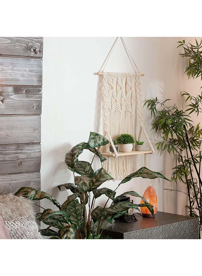 انتيكيانو رف مكرمية معلق على الحائط، ديكور الفاخر المنسوج يدويًا 73x43 - Image 4