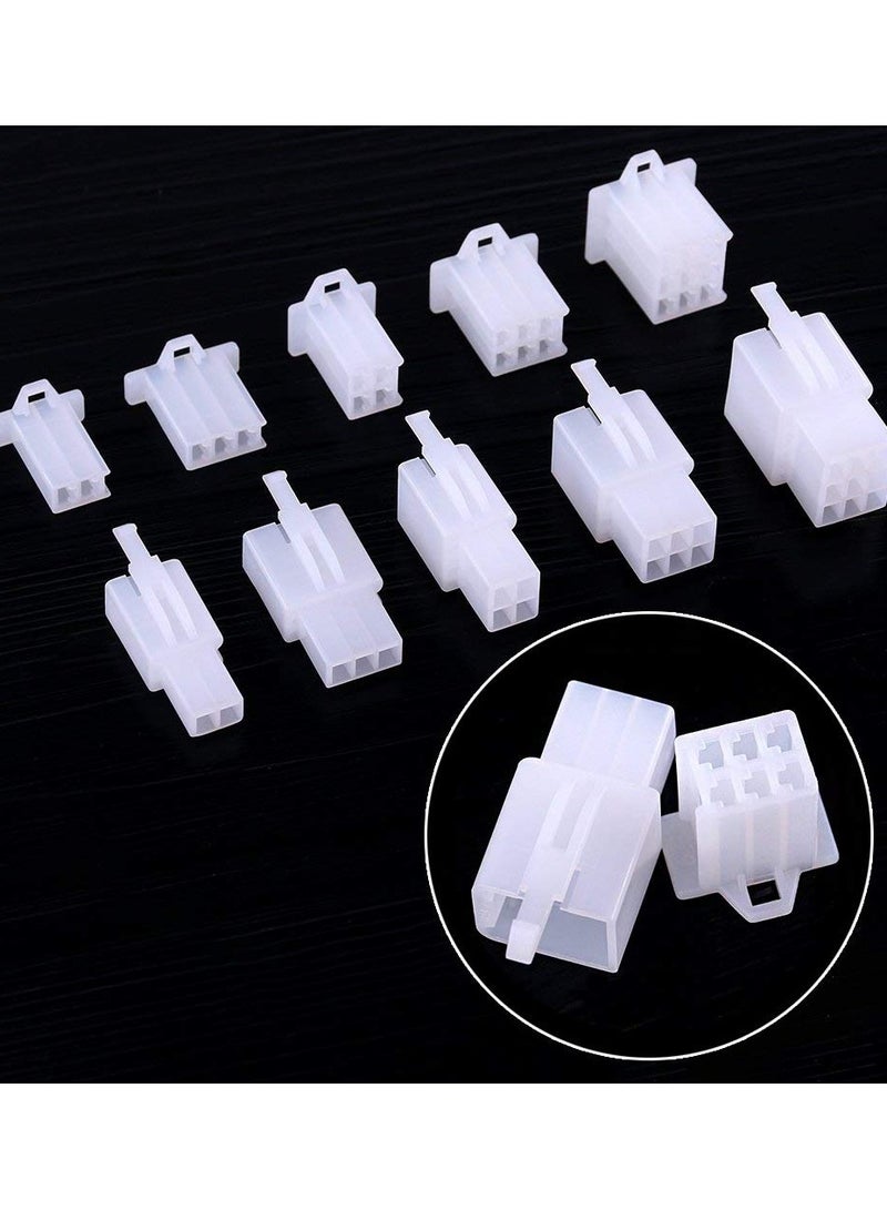 580Pcs 2.8mm Pitch 2 3 4 6 9 Pin Wire Connectors Housing Terminal, Male & Female Plug Housing and Pin Header Crimp Wire Terminals Connector Assortment Kit for Motorcycle, Bike, Car, Boats  - Image 4