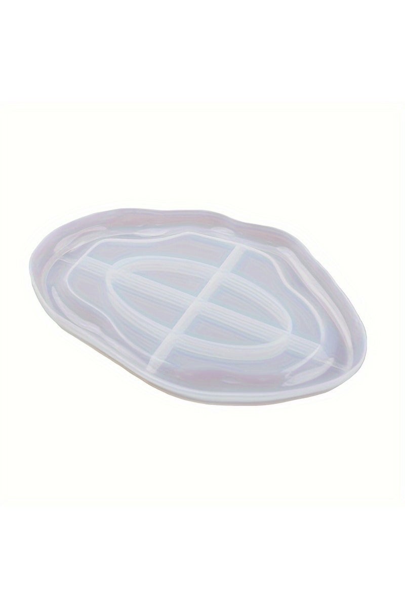 قوالب صينية كبيرة بحواف بيضاوية مستديرة من السيليكون لصينية زينة على شكل سحابة مصنوعة من راتنج الإيبوكسي.