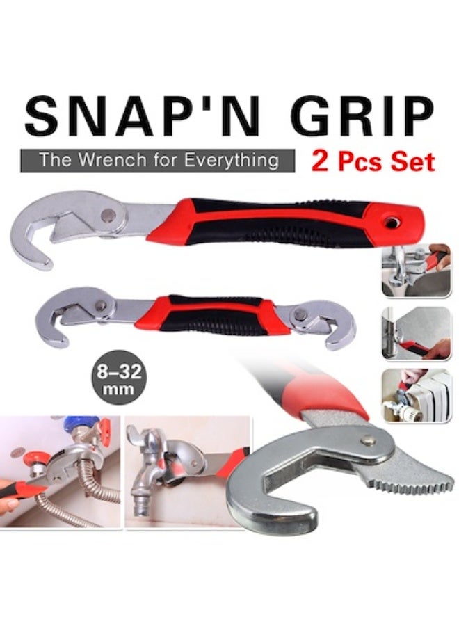 Wrench,Adjustable Spanner, Universal Wrench,Quick Multi-function,New Snap'N Grip 9-32mm 2 packs - Image 1