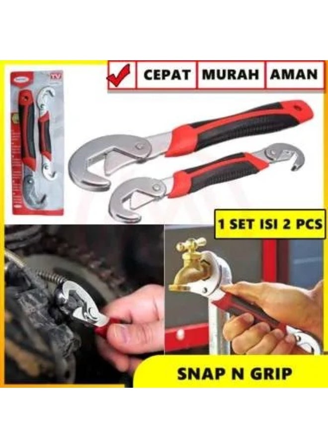 Wrench,Adjustable Spanner, Universal Wrench,Quick Multi-function,New Snap'N Grip 9-32mm 2 packs - Image 2