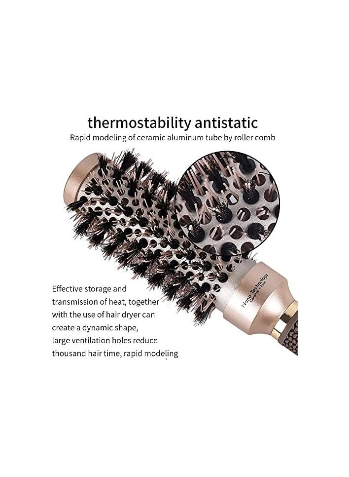 Thermal Nano Ionic Round Drying Hairbrush|Professional Hair Styling Ceramic Hairbrush|Round Hair Curling Brush |Round Hair Comb Great for Drying, Styling, Straightening, Curling(53mm) - Image 3