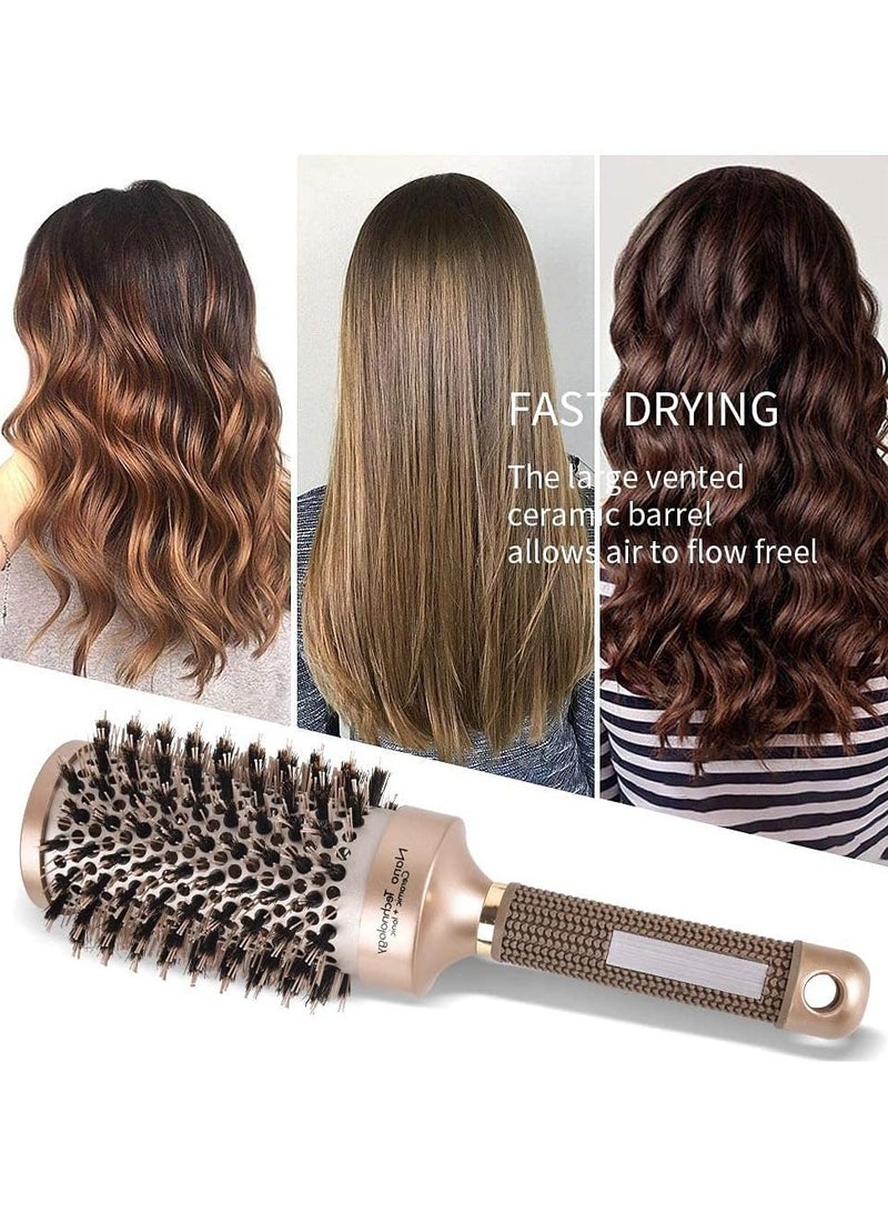 Thermal Nano Ionic Round Drying Hairbrush|Professional Hair Styling Ceramic Hairbrush|Round Hair Curling Brush |Round Hair Comb Great for Drying, Styling, Straightening, Curling(53mm) - Image 4