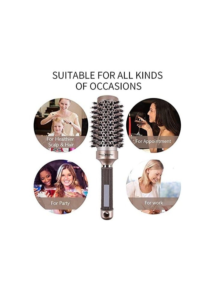 Thermal Nano Ionic Round Drying Hairbrush|Professional Hair Styling Ceramic Hairbrush|Round Hair Curling Brush |Round Hair Comb Great for Drying, Styling, Straightening, Curling(53mm) - Image 5