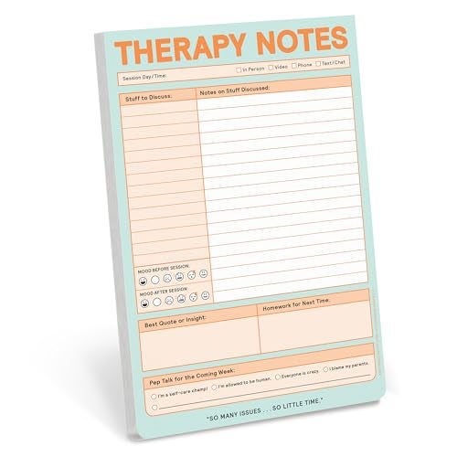 Knock Knock Therapy Notes Pad: Record Stuff to Discuss in Therapy + Session Notes & Discussion, 6 x 9-Inches, 12645 - Image 1