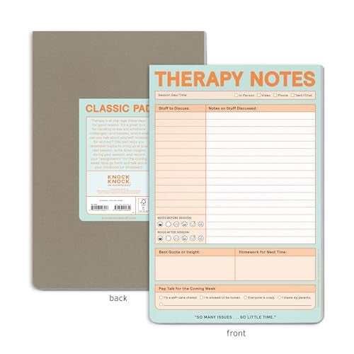 Knock Knock Therapy Notes Pad: Record Stuff to Discuss in Therapy + Session Notes & Discussion, 6 x 9-Inches, 12645 - Image 3