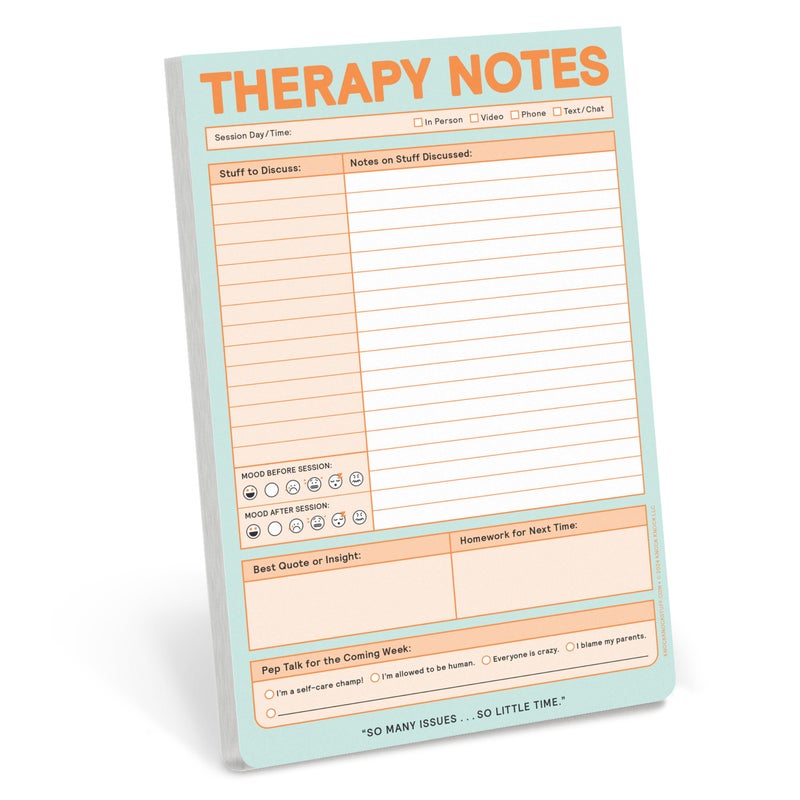 Knock Knock Therapy Notes Pad: Record Stuff to Discuss in Therapy + Session Notes & Discussion, 6 x 9-Inches, 12645 - Image 2
