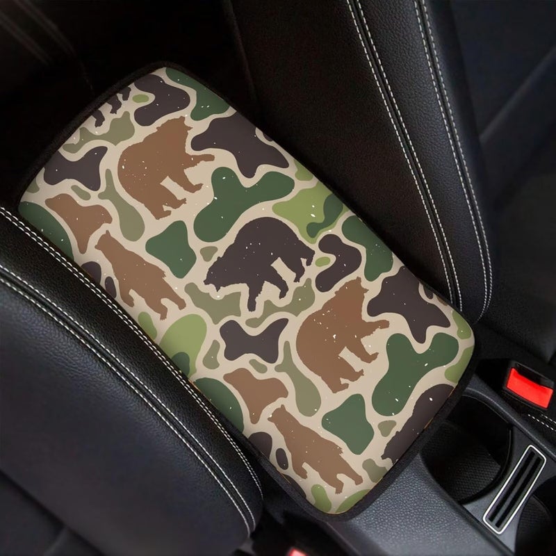 Dreaweet Stylish Spider Web Printed Black Car Center Console Armrest Cushion Cover Pad Soft Car Armrest Seat Box Cover Protector Auto Car Interior Accessories Decor - Image 1