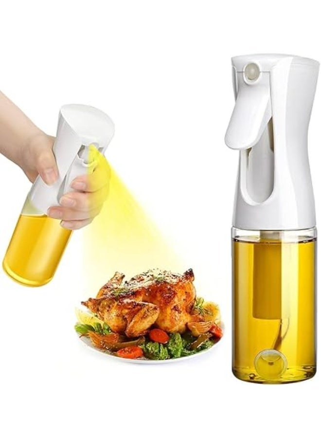 بخاخ زيت الزيتون بسعة 220 مل للطهي والشواء واستخدام القلاية الهوائية – زجاجة أنيقة قابلة لإعادة التعبئة لرش زيت الزيتون أو الخل أو الماء – متعدد الاستخدامات، مثالي لتحضير السلطات والخبز والعناية بالشعر المجعد (أبيض). - Image 2
