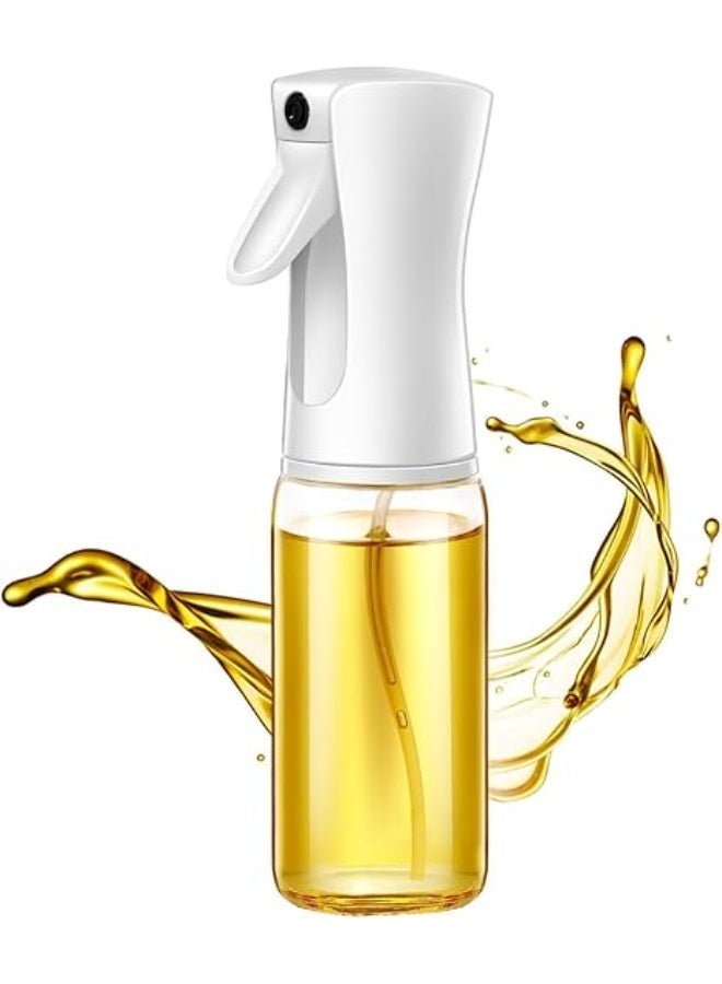 بخاخ زيت الزيتون بسعة 220 مل للطهي والشواء واستخدام القلاية الهوائية – زجاجة أنيقة قابلة لإعادة التعبئة لرش زيت الزيتون أو الخل أو الماء – متعدد الاستخدامات، مثالي لتحضير السلطات والخبز والعناية بالشعر المجعد (أبيض). - Image 1