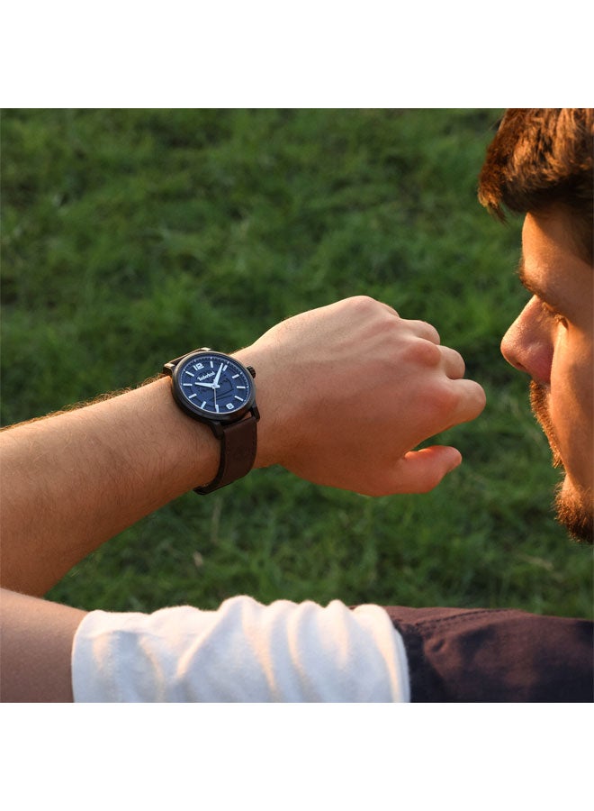 Timberland Men Driscoll Blue Dial Leather Strap Analog Watch for Men, 43mm - Image 5