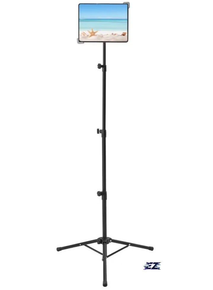 ELTRAZONE Tablet Holder Stand – Adjustable Height Tablet Tripod Stand | Stable Floor Stand for Tablets and Smartphones – Perfect for Video Calls, Streaming, Reading & Presentations | Ideal for Home, Office & Studio Use - Image 1