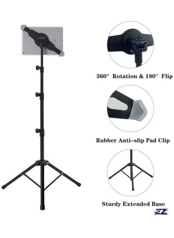 ELTRAZONE Tablet Holder Stand – Adjustable Height Tablet Tripod Stand | Stable Floor Stand for Tablets and Smartphones – Perfect for Video Calls, Streaming, Reading & Presentations | Ideal for Home, Office & Studio Use - Image 2