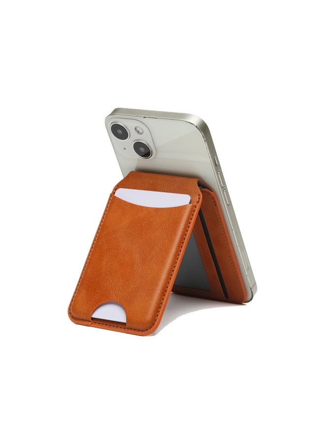 For Apple 16pro Max Mobile Phone Folding Hinge Magsafe Holder Card Holder Wallet Magnetic Card Holder Back Sticker-Specification:Carbon Fiber - Image 3