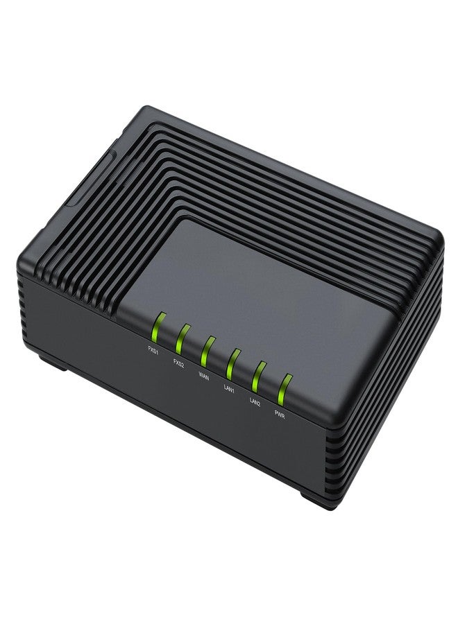 FLYINGVOICE FTA5102E2 Analog Telephone Adapter, 2 FXS Ports, 2 SIP Lines, 2 LAN Ports, 3-Way Conference, Supports FAX Over IP via T.38, T.30 FAX with G.711, ATA for SMEs, Hotel, Office, Call Center - Image 1