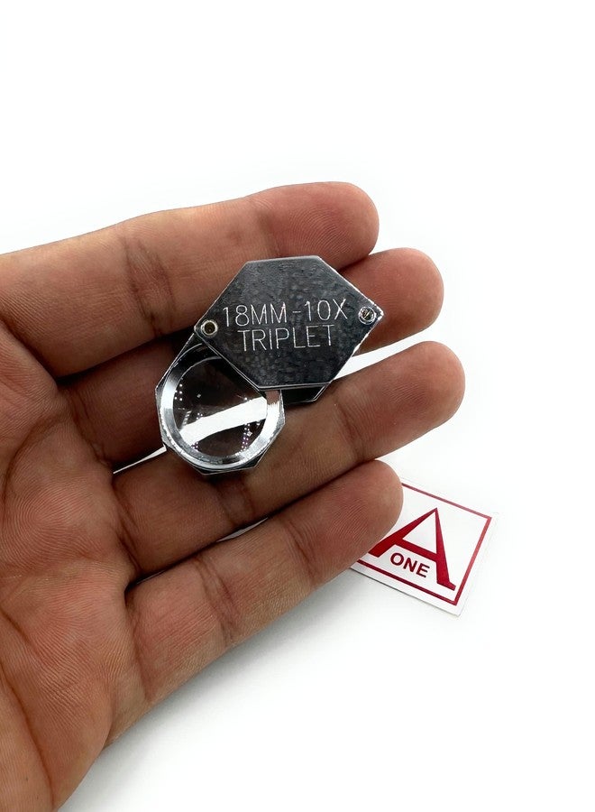 Aone Jewellers Eye Loupe 18mm 20x Magnifying Lens Triplet Glass Folding Pocket Sized Hand-Held Portable for Jewellery, Diamond & Gemstone Grader, Watchmaker, Model Making & General Purpose Magnifier - Image 2