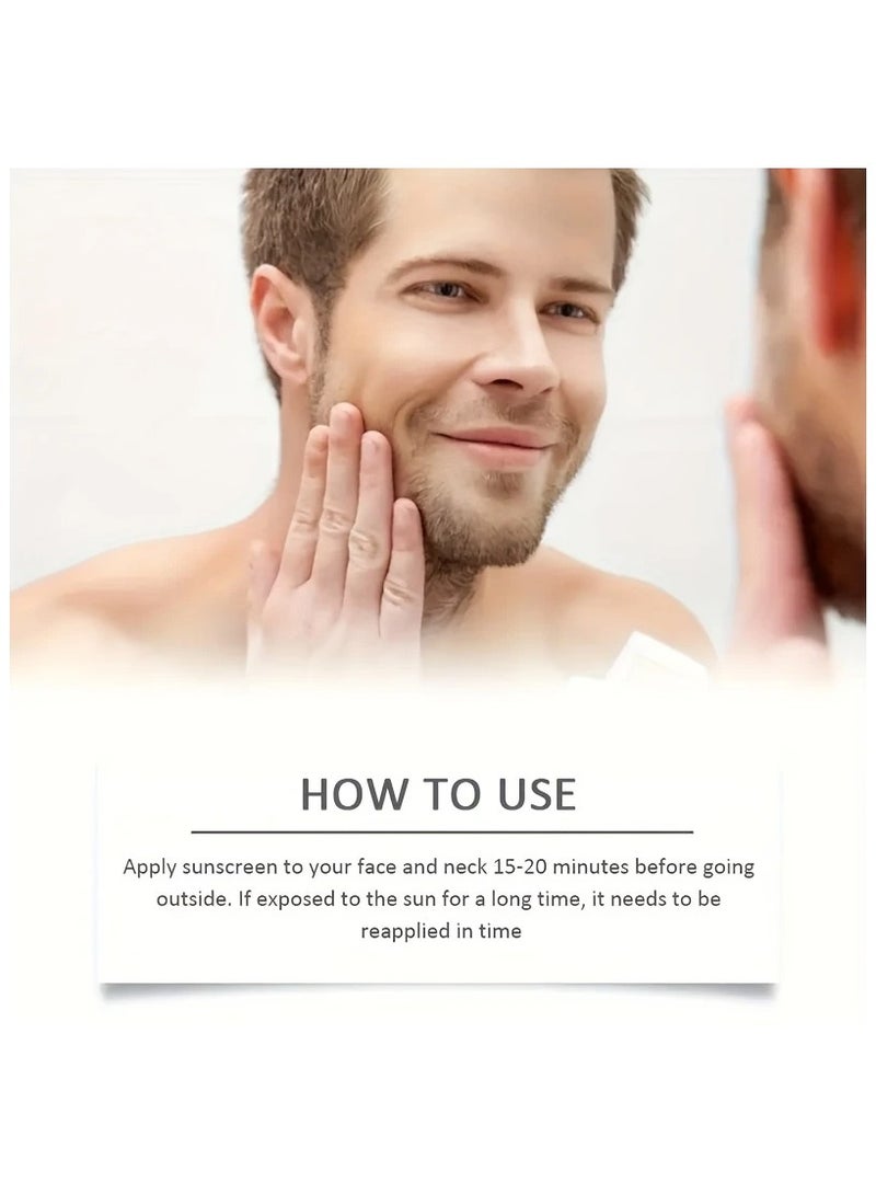 Etae Sunscreen Cream SPF50+/PA+++ Insulation Suitable for Face and Body for Men 45g - Image 5