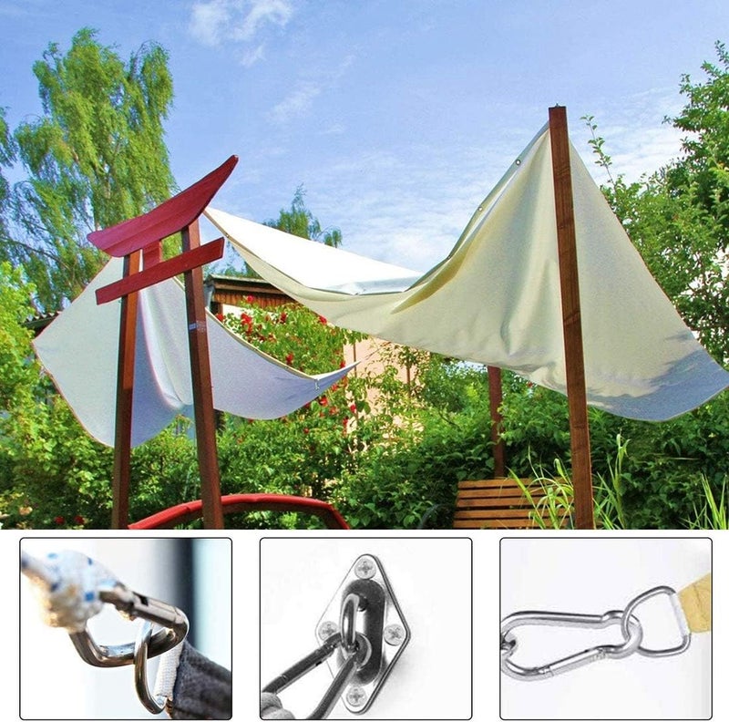 Dragon Heavy Duty Sun Shade Sail Fixing Kit for Garden Triangle and Square, Rectangle - 304 Stainless Steel Sun Shade Sail Fixing Hardware Accessories Kit (Fixing Kit) - Image 5