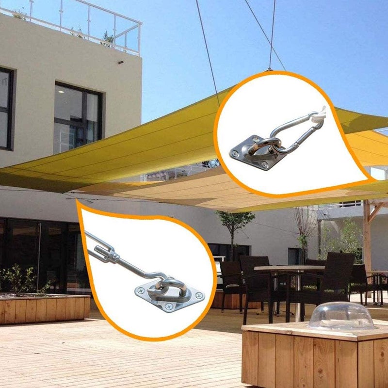 Dragon Heavy Duty Sun Shade Sail Fixing Kit for Garden Triangle and Square, Rectangle - 304 Stainless Steel Sun Shade Sail Fixing Hardware Accessories Kit (Fixing Kit) - Image 2