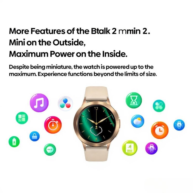 Btalk 2 Smart Watch 1.3-Inch AMOLED FullTouch Screen BT Call Fitness Tracker IP68 Waterproof Blood Oxygen/Sleep/Heart Rate/Blood Pressure Monitor Multiple Sports Mode - Image 4