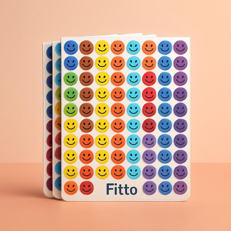 Fitto 5 Sheets Self Adhesive Emoji Labels 13.9x11.5cm Fun Sticker Set for Organizing - Image 3