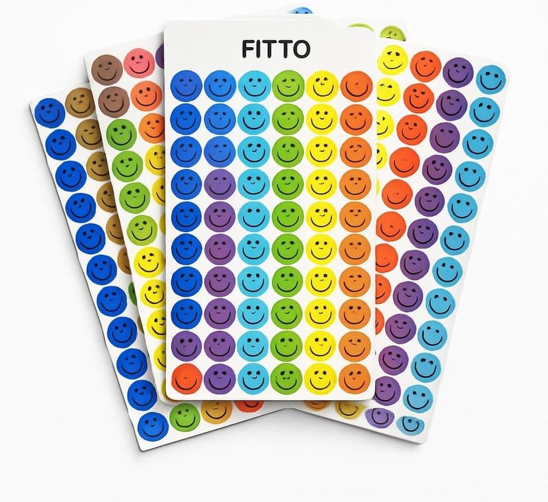 Fitto 5 Sheets Self Adhesive Emoji Labels 13.9x11.5cm Fun Sticker Set for Organizing - Image 1