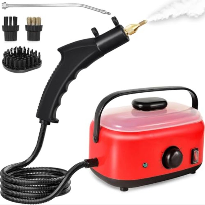 Handheld Steam Cleaner High Temperature High Pressure Steam Cleaner With 3 Brush Heads Portable Steam Cleaner With 1 5L Tank For Car Detailing Kitchen Bathroom Floors