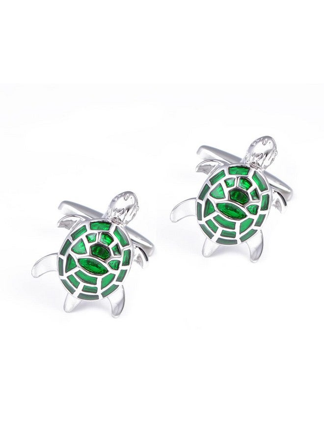 Jonwo Green Turtle Men'S Cufflinks For Wedding Daily French Cuff Tuxedo Shirt In Gift Box Brass Metal Shirt Buttons Cufflinks Jewelry Anniversary - Image 5