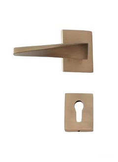 AHRAM Al-Ahram Rosette Cylinder Door Handle Set square – Antique Bronze  - Image 2
