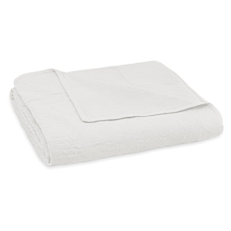 HISTORIC CHARLESTON King Charles Modern Farmhouse Floral Matelasse Coverlet, 100% Cotton Breathable Bedding, King/CalKing, White - Image 4