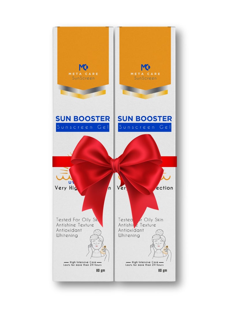 Meta Care - Sun Booster Sunscreen Extra Lightining Gel Spf50+ Package 1+1 160 gram - Image 1