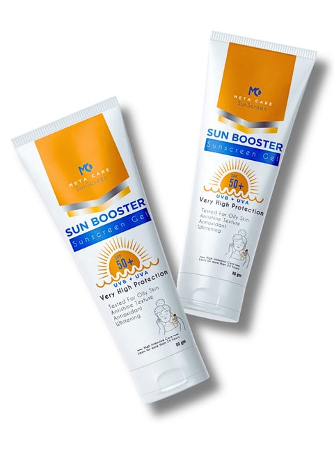 Sun Booster Sunscreen Extra Lightining Gel Spf50+ Package 1+1 160 gram