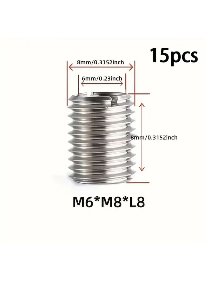 M6 M8 L8 15pcs Self Tapping Screw Insert Hammer In Thread For Cars Machinery - Image 1